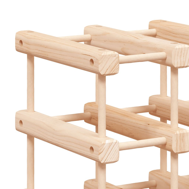 vidaXL tömör fenyőfa bortartó 72 palackhoz 90,5x23x90,5 cm