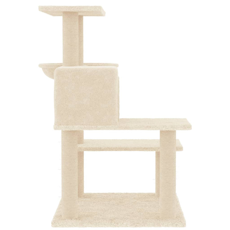 vidaXL krémszínű macskabútor szizál kaparófákkal 82,5 cm