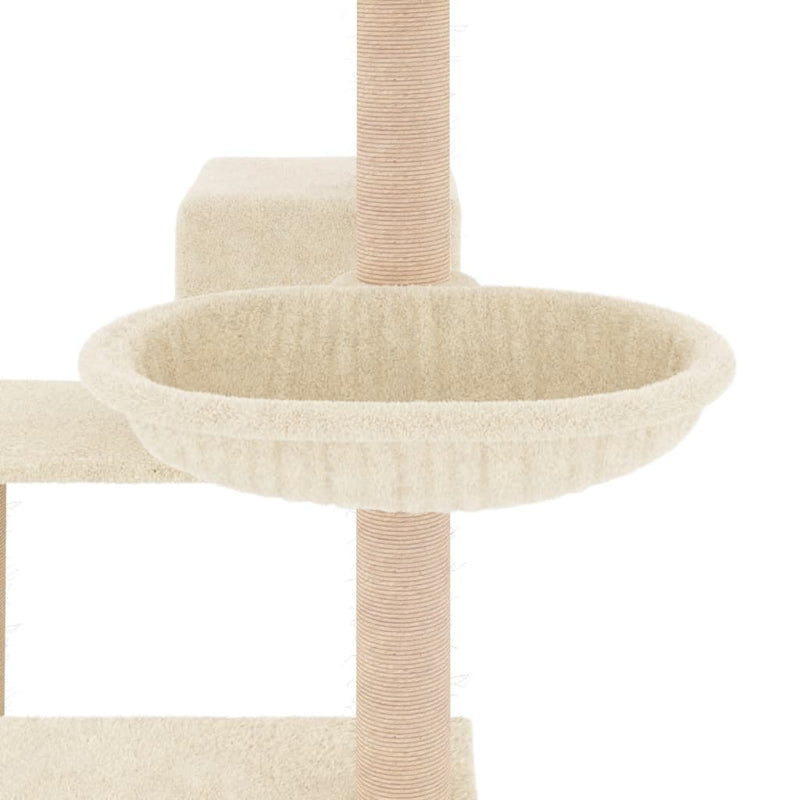 vidaXL krémszínű macskabútor szizál kaparófákkal 82,5 cm