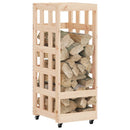 vidaXL fehér tömör fenyőfa rönktároló kerekekkel 40x49x110 cm