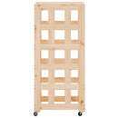 vidaXL fehér tömör fenyőfa rönktároló kerekekkel 40x49x110 cm