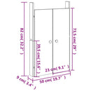vidaXL 2 db tömör fenyőfa MEPPEL kültéri konyhaszekrény ajtó 50x9x82 cm