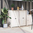 vidaXL 2 db fehér tömör fenyőfa MEPPEL kültéri konyhaszekrény ajtó 50x9x82 cm