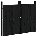 vidaXL 2 db fekete tömör fenyőfa MEPPEL kültéri konyhaszekrény ajtó 50x9x82cm