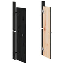vidaXL 2 db fekete tömör fenyőfa MEPPEL kültéri konyhaszekrény ajtó 50x9x82cm