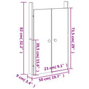 vidaXL 2 db tömör duglászfenyő MEPPEL kültéri konyhaszekrény ajtó 50x9x82 cm