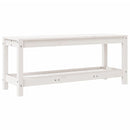 vidaXL fehér tömör fenyőfa kerti pad 108x35x45 cm