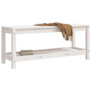 vidaXL fehér tömör fenyőfa kerti pad 108x35x45 cm