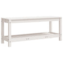 vidaXL fehér tömör fenyőfa kerti pad 108x35x45 cm