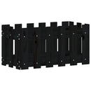 vidaXL fekete tömör fenyő növénytartó léces kialakítással 60x30x30 cm