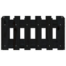 vidaXL fekete tömör fenyő növénytartó léces kialakítással 60x30x30 cm