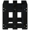 vidaXL fekete tömör fenyő növénytartó léces kialakítással 60x30x30 cm