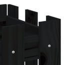 vidaXL fekete tömör fenyő növénytartó léces kialakítással 60x30x30 cm