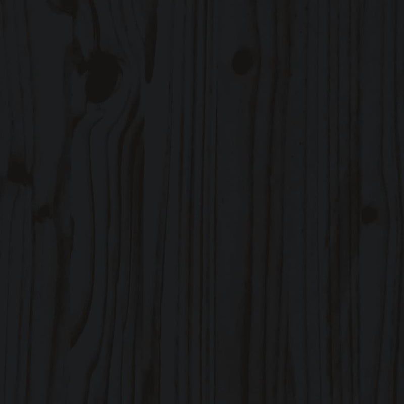 vidaXL fekete tömör fenyő növénytartó léces kialakítással 60x30x30 cm