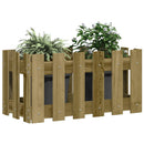 vidaXL impregnált fenyőfa növénytartó léces kialakítással 60x30x30 cm