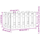 vidaXL impregnált fenyőfa növénytartó léces kialakítással 60x30x30 cm