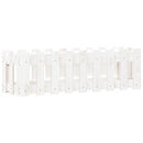 vidaXL fehér tömör fenyőfa kerti magaságyás kerítéssel 100x30x30 cm