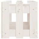 vidaXL fehér tömör fenyőfa kerti magaságyás kerítéssel 150x30x30 cm