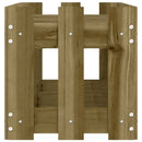 vidaXL impregnált fenyőfa kerti magaságyás kerítéssel 150x30x30 cm