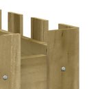 vidaXL impregnált fenyőfa kerti magaságyás kerítéssel 150x30x30 cm