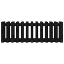 vidaXL fekete tömör fenyőfa kerti magaságyás kerítéssel 150x50x50 cm