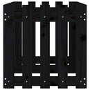 vidaXL fekete tömör fenyőfa kerti magaságyás kerítéssel 150x50x50 cm