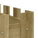 vidaXL impregnált fenyőfa kerti magaságyás kerítéssel 150x50x50 cm