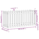 vidaXL tömör fenyőfa kerti magaságyás kerítéssel 150x50x70 cm
