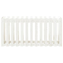 vidaXL fehér tömör fenyőfa kerti magaságyás kerítéssel 150x50x70 cm