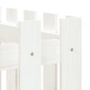 vidaXL fehér tömör fenyőfa kerti magaságyás kerítéssel 150x50x70 cm