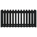 vidaXL fekete tömör fenyőfa kerti magaságyás kerítéssel 150x50x70 cm