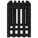 vidaXL fekete tömör fenyőfa kerti magaságyás kerítéssel 150x50x70 cm