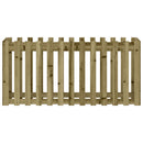 vidaXL impregnált fenyőfa kerti magaságyás kerítéssel 150x50x70 cm