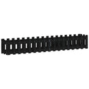 vidaXL fekete tömör fenyőfa kerti magaságyás kerítéssel 200x30x30 cm