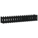 vidaXL fekete tömör fenyőfa kerti magaságyás kerítéssel 200x30x30 cm