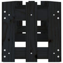 vidaXL fekete tömör fenyőfa kerti magaságyás kerítéssel 200x30x30 cm