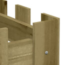 vidaXL impregnált fenyőfa kerti magaságyás kerítéssel 200x30x30 cm