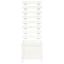 vidaXL fehér tömör fenyő kerti növénytartó állvánnyal 39x39,5x114 cm