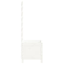 vidaXL fehér tömör fenyő kerti növénytartó állvánnyal 39x39,5x114 cm