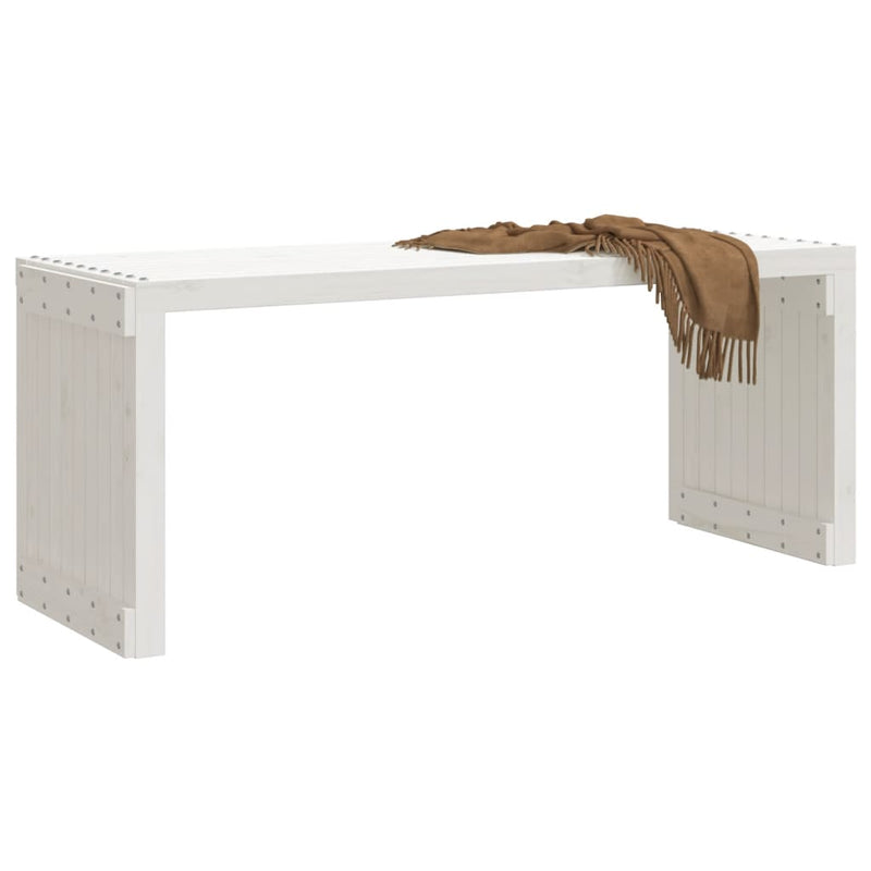 vidaXL fehér tömör fenyőfa kihúzható kerti pad 212,5 x 40,5 x 45 cm