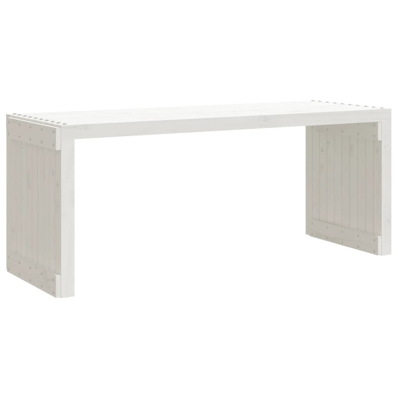 vidaXL fehér tömör fenyőfa kihúzható kerti pad 212,5 x 40,5 x 45 cm
