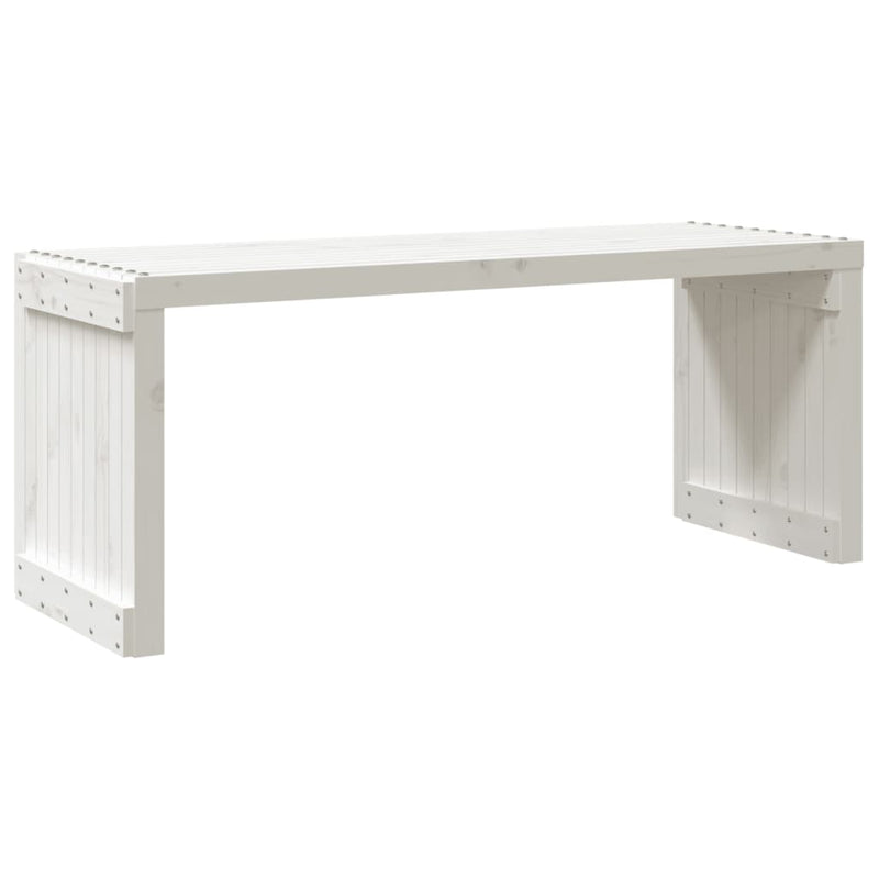 vidaXL fehér tömör fenyőfa kihúzható kerti pad 212,5 x 40,5 x 45 cm