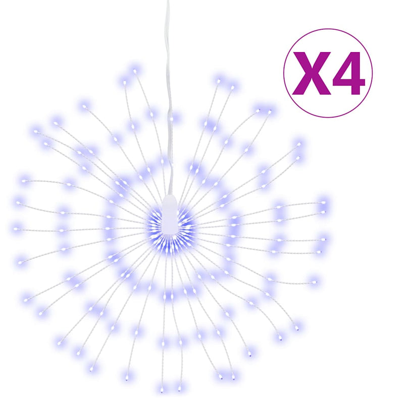 vidaXL 4 db karácsonyi hideg fehér csillagfény 140 db LED 17 cm