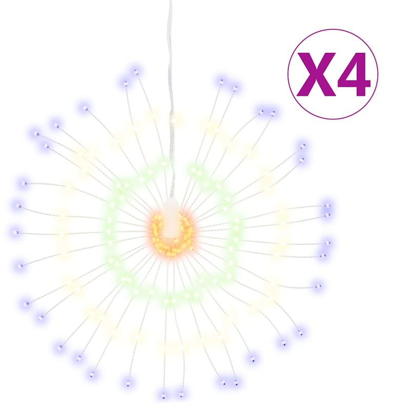 vidaXL 4 db karácsonyi többszínű csillagfény 140 db LED 17 cm