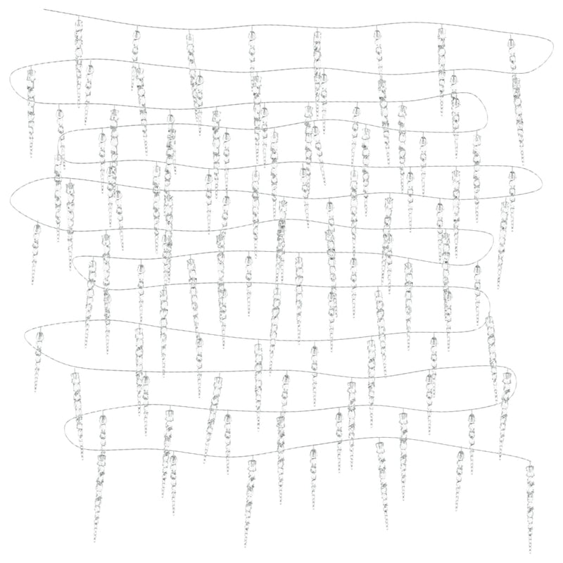 vidaXL karácsonyi jégcsapfény 100 LED meleg fehér 10 m akril PVC