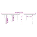 vidaXL karácsonyi jégcsapfény 200 LED hideg fehér 20 m akril PVC