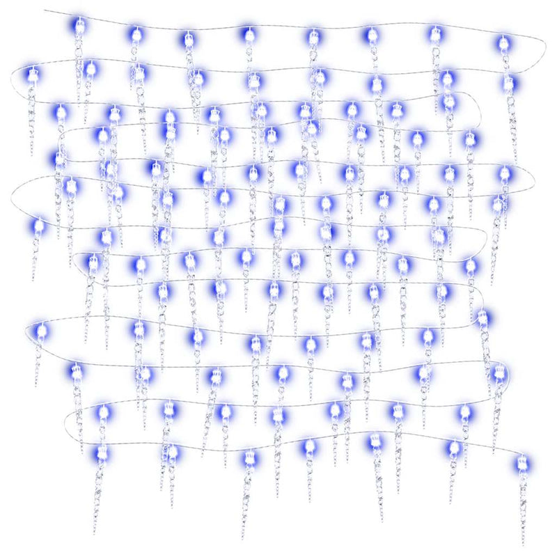 vidaXL meleg fehér akril PVC karácsonyi jégcsaplámpa 200 LED-del 20 m