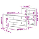 vidaXL 2 db fehér tömör fenyőfa kültéri konyhaszekrény