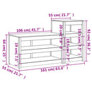 vidaXL 2 db tömör duglászfenyő kültéri konyhaszekrény