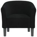 vidaXL fekete szövet kagylófotel